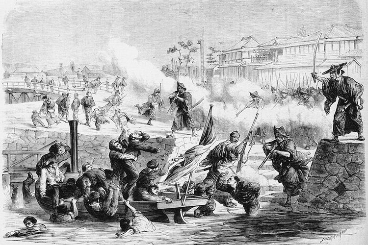 Peristiwa Sakai pada 8 Maret 1868 ketika Perang Boshin berlangsung.