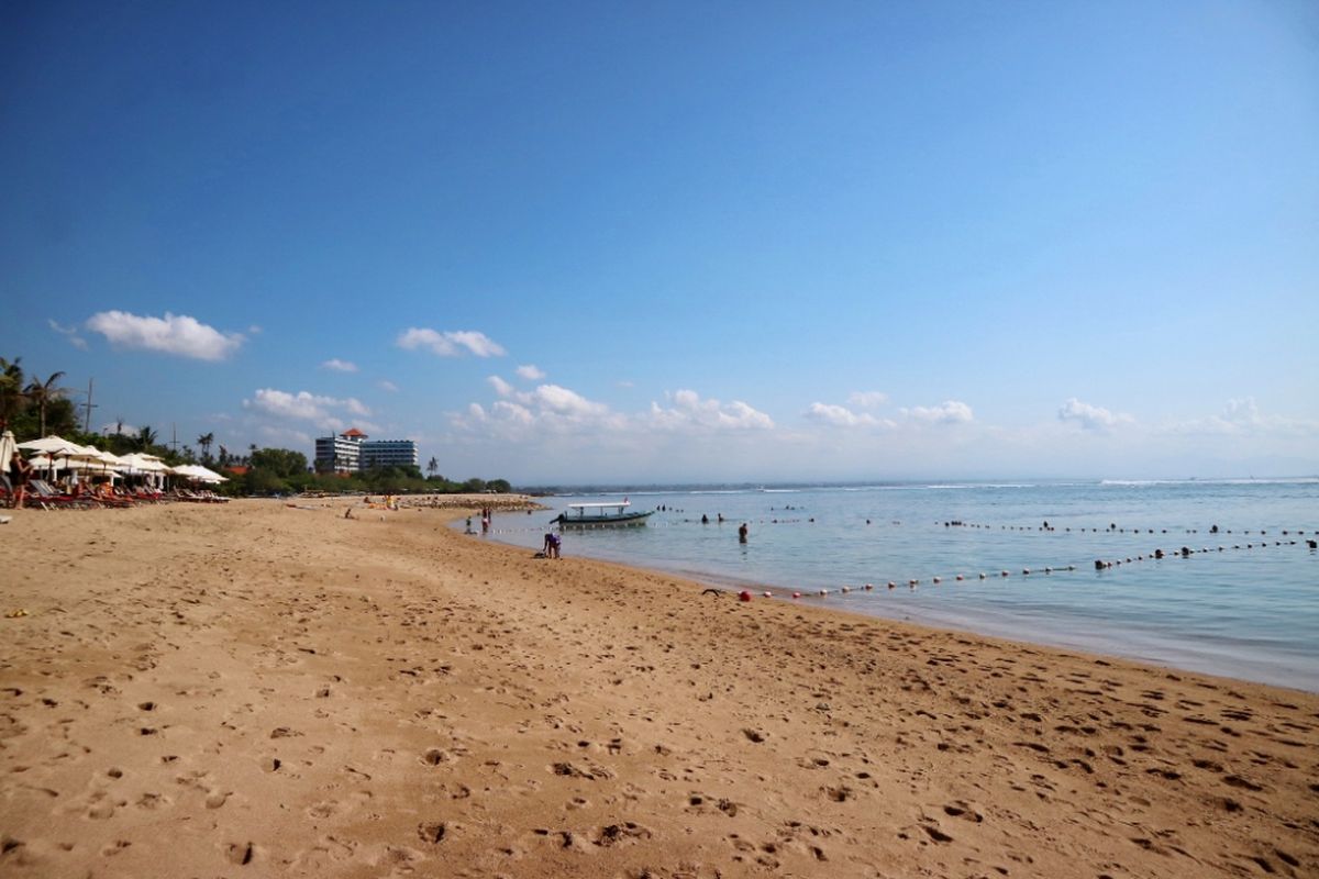 Ilustrasi Pantai Segara Ayu, Sanur, Bali, Jumat (28/9/2018).