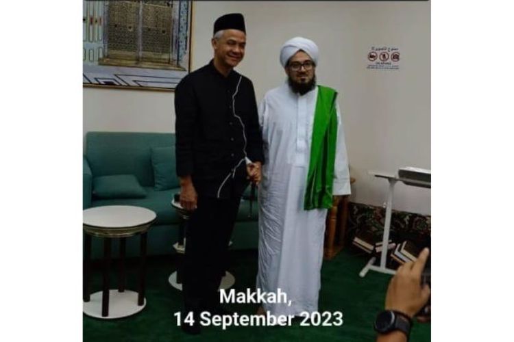 Ganjar Pranowo berkunjung di kediaman ulama besar Sayyid Ahmad bin Muhammad Al Maliki di Hay Al Rashifah, Kota Mina, Arab Saudi. 