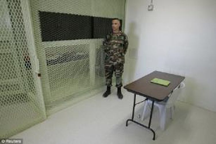 Sebuah ruangan di Camp Echo Teluk Guantanamo