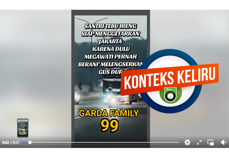 INFOGRAFIK: Video Ini Bukan Rombongan Bus Santri Tebuireng untuk Demo 27 Agustus 2026