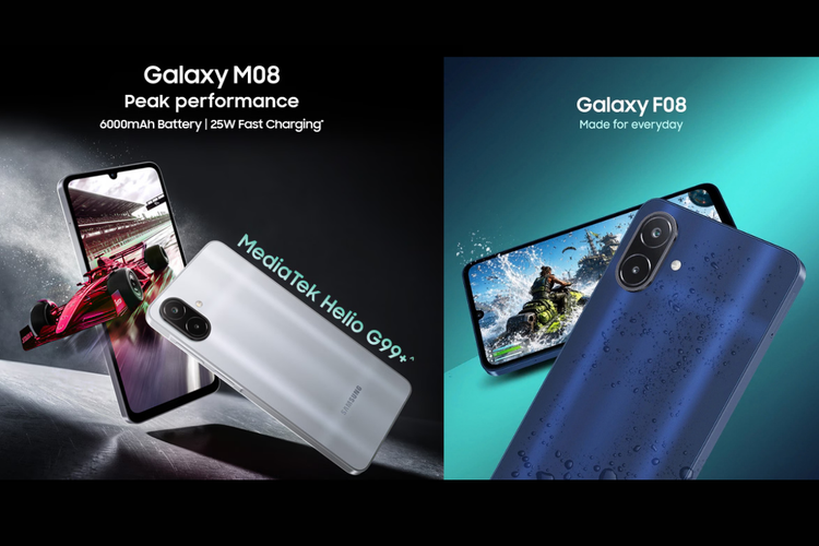 Samsung Galaxy M08 dan F08 Resmi, HP 