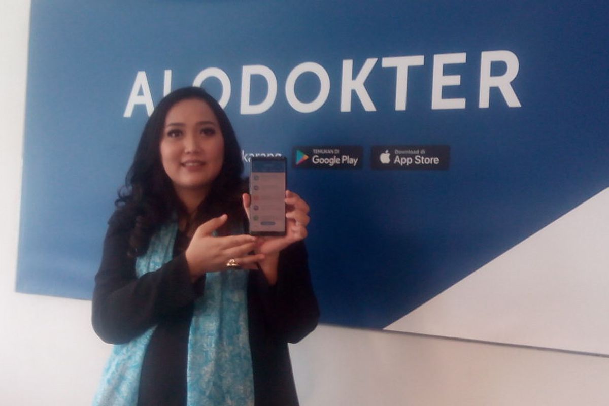 Co-Founder Alodokter, Suci Arumsari berfoto di Alodokter Head Office, Satrio Tower Building, Jakarta, Kamis (25/4/2019).