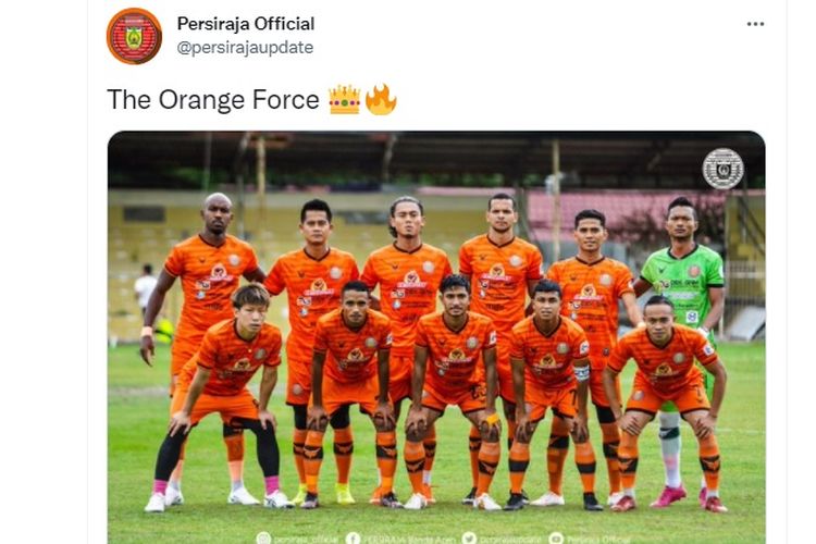 Starting line-up Persiraja Banda Aceh pada laga uji coba Minggu (15/8/2021).