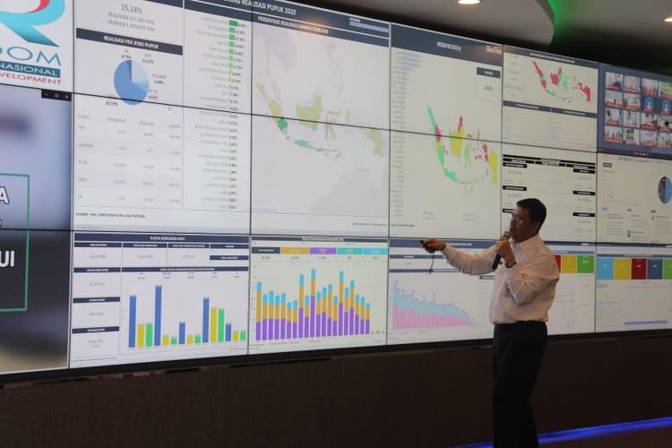 Kementerian Pertanian kenalkan sistem pusat data Agriculture War Room (AWR) kepada sejumlah pimpinan redaksi dan jurnalis di gedung utama Kementan, Rabu (12/2/2020).