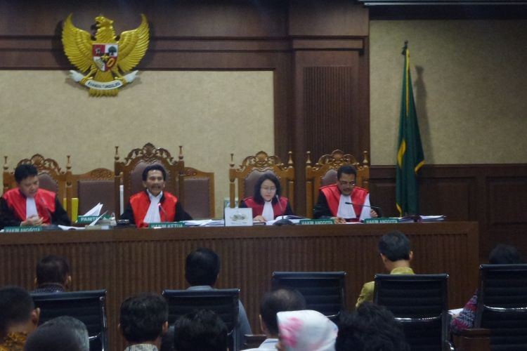 Sidang kedua kasus e-KTP menghadirkan tujuh saksi di Pengadilan Tipikor, Jakarta, Kamis (16/3/2017).