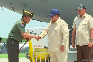 Momen Prabowo Serahkan Airbus A400M ke TNI AU