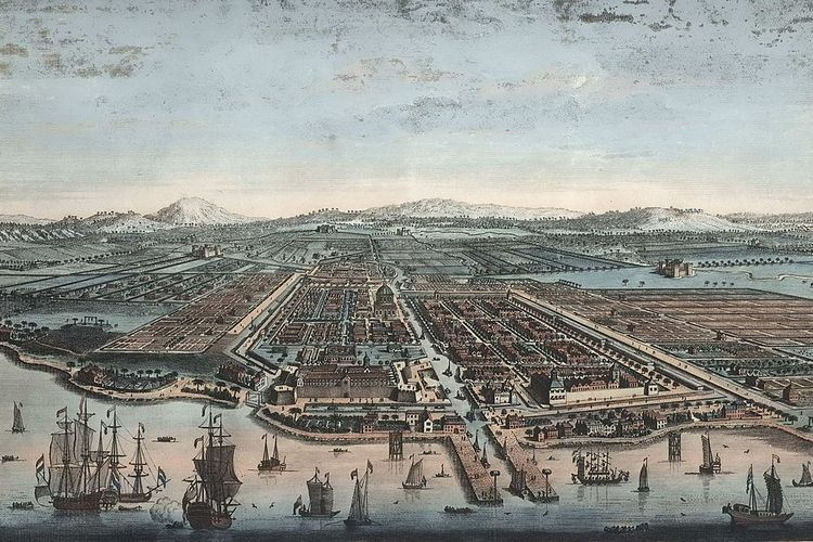 Batavia pada masa pendudukan VOC (1754).