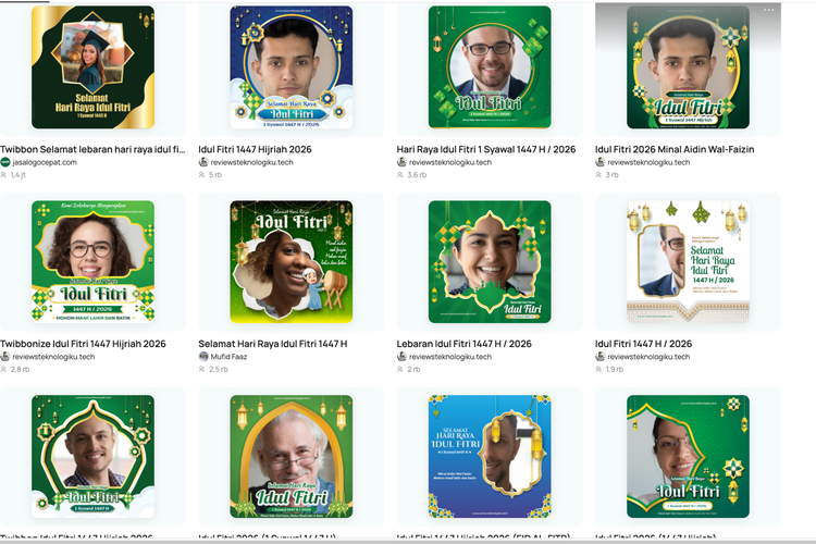 50 Twibbon Lebaran 2026 Gratis dan Terbaru, Bisa Dipakai untuk Foto Profil