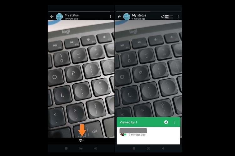 Cara melihat daftar orang yang melihat atau memberikan like WA Status