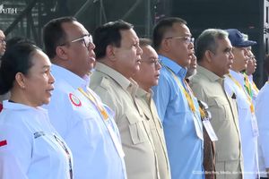 Prabowo Hadiri May Day 2026, Didampingi, Muzani, Dasco, hingga Kapolri