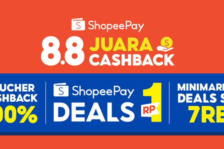 Ilustrasi Kampanye ShopeePay 8.8 Juara Cashback
