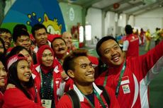 Tim Bulu Tangkis Indonesia Masuk Perkampungan Atlet