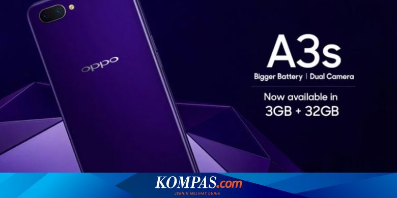 Oppo A3S Diupgrade, Usung RAM Lebih Besar