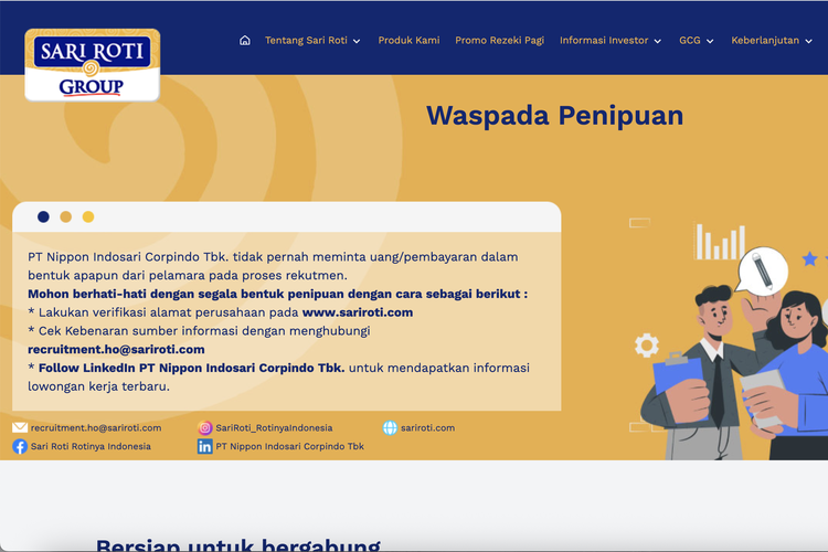 Lowongan Kerja Sari Roti Juli 2026 Dibuka, Lulusan SMA/SMK hingga S1 Bisa Daftar