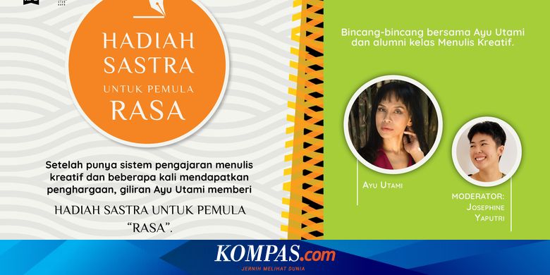 Ayu Utami Hadirkan Sayembara Menulis Pemula "Rasa" - Vimarsana News