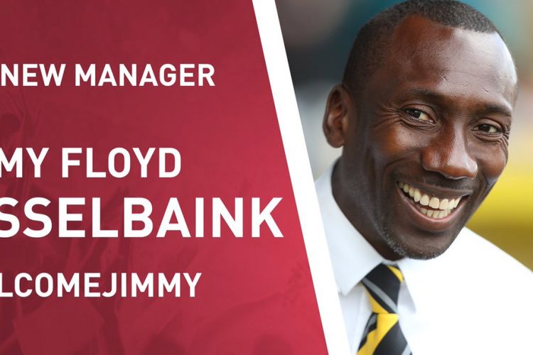 Legenda Chelsea, Jimmy Floyd Hasselbaink, resmi menjabat pelatih Northampton Town.