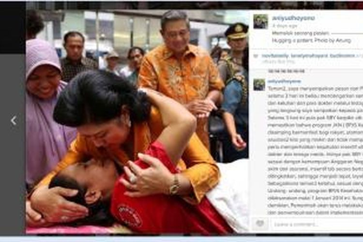 Pesan Presiden Susilo Bambang Yudhoyono dalam instagram Ani Yudhoyono