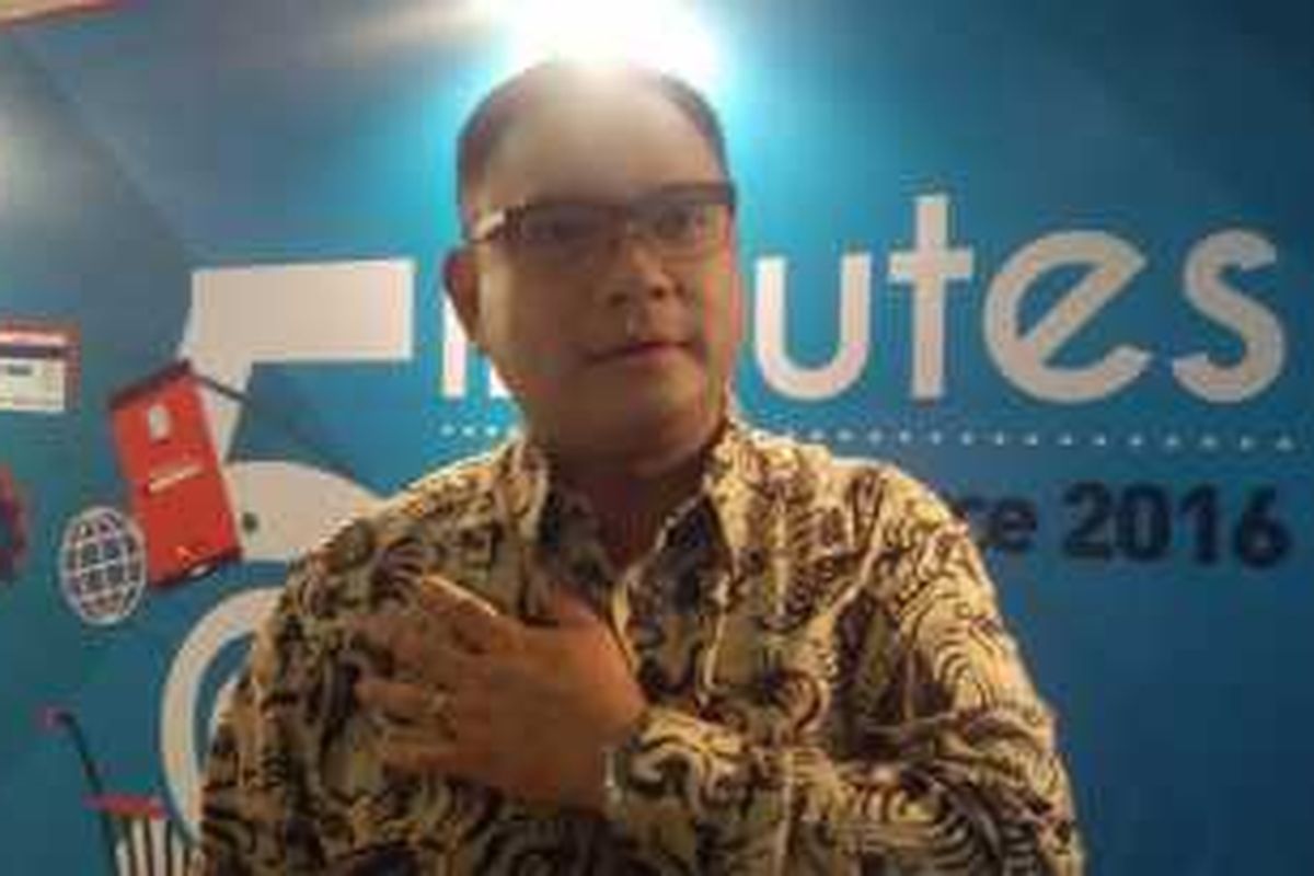 Ketua Umum Asosiasi E-commerce Indonesia (idEA) Daniel Tumiwa usai diskusi 