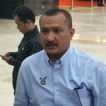 Ferdinand Hutahaean saat menjabat Ketua DPP Partai Demokrat di Kompleks Parlemen, Senayan, Jakarta, Rabu (18/7/2018).