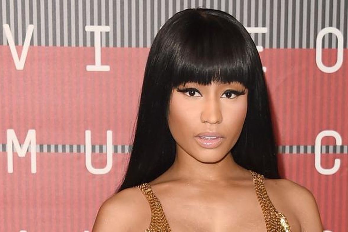 Nicki Minaj hadir dalam pergelaran MTV Video Music Awards 2015 di Microsoft Theater, Los Angeles, California, AS, Minggu (30/8/2015) malam waktu setempat.