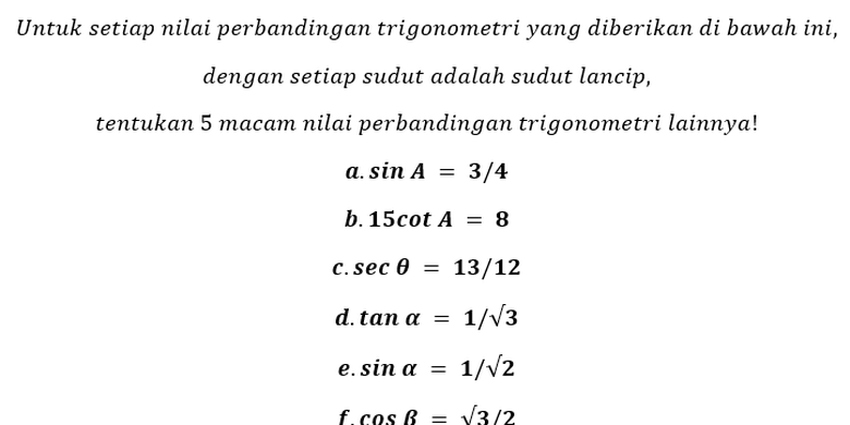 Menentukan Sudut Dengan Perbandingan Trigonometri Halaman All Kompas Com