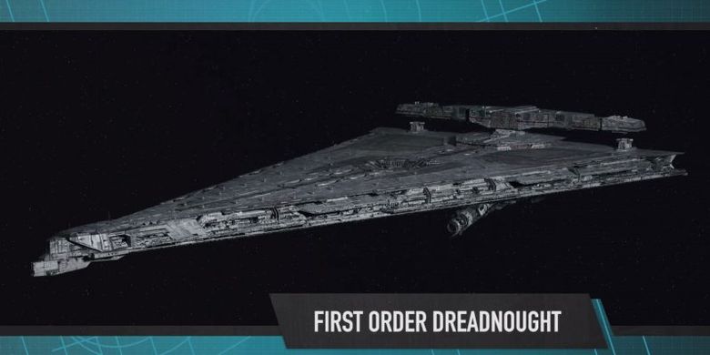 Kapal perang First Order Dreadnought dalam Star Wars: The Last Jedi