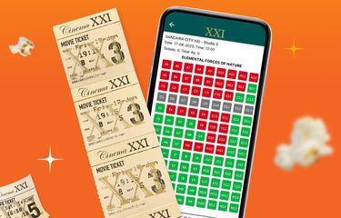 Ilustrasi beli tiket nonton bioskop di aplikasi m-tix.