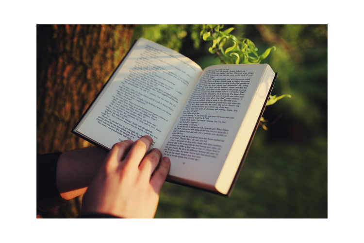 ilustrasi membaca buku.