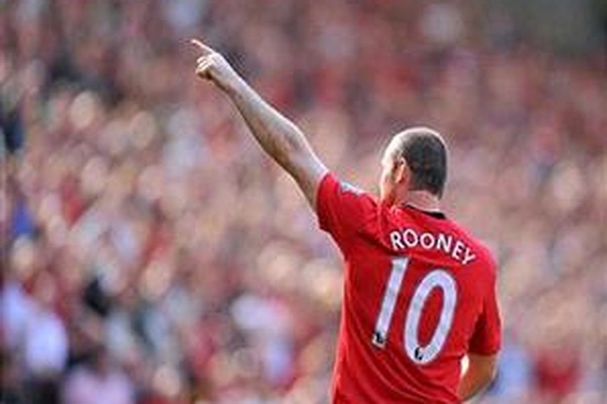 Penyerang Manchester United, Wayne Rooney.