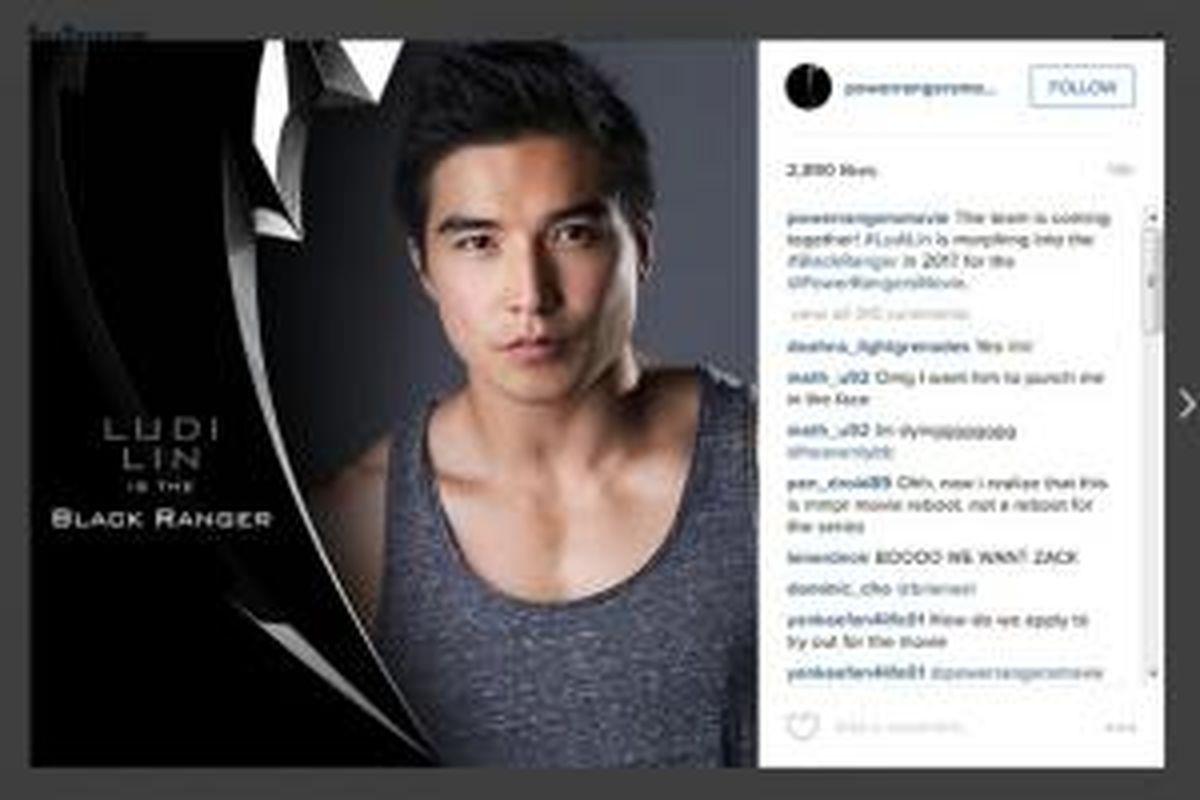 Ludi Lin terpilih untuk memerankan Black Ranger dalam film Power Rangers the Movie versi reboot.