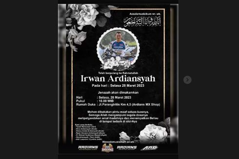 Legenda Motorcross Indonesia Irwan Ardiansyah Meninggal Dunia, Dikenal sebagai Sosok yang Disiplin