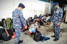 44 TKI Ilegal dari Malaysia Nekat Masuk ke Sumut, Diamankan TNI AL di Labura