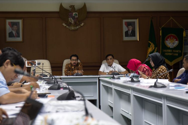Direktorat Jenderal (DItjen) Prasarana dan Sarana Pertanian (PSP) Kementerian Pertanian (Kementan) mengadakan jumpa pers di Kantor Ditjen PSP Kementan, di Jakarta, Selasa (21/5/2019).