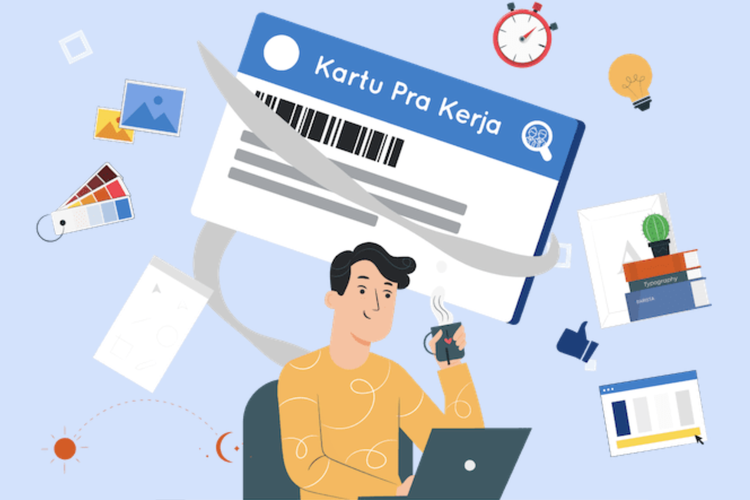 ilustrasi kartu prakerja. Cara menautkan akun bank atau e-wallet ke akun Kartu Prakerja.