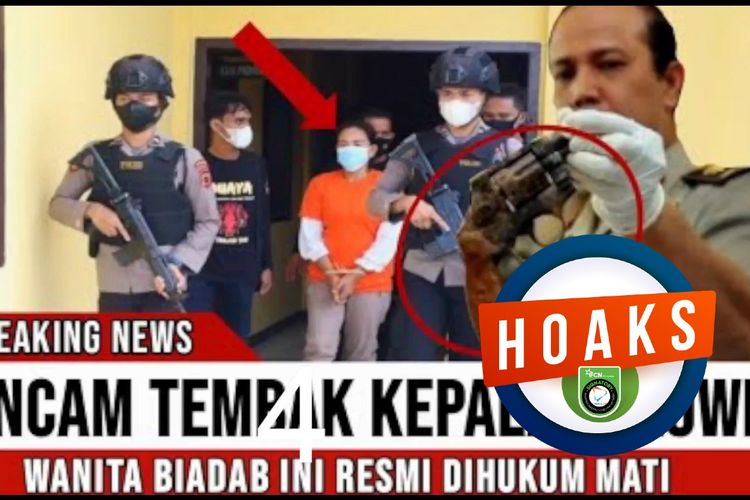 Hoaks, seorang perempuan dijatuhi hukuman mati karena ancam tembak Jokowi