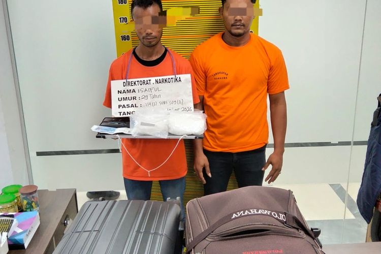 Dua Pria Aceh Ditangkap Bawa 2 Kg Sabu di Bandara Kualanamu, Dijanjikan Upah Rp 140 Juta