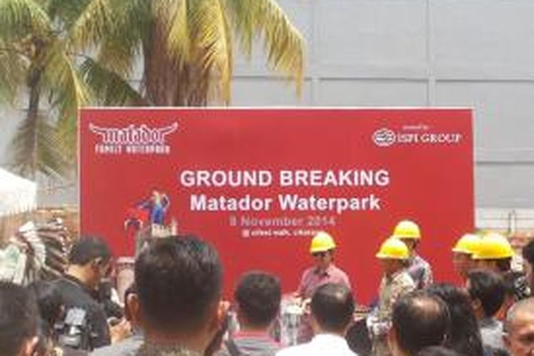 ISPI Group memulai pembangunan Waterpark Matador, di Cikarang, Jawa Barat, Sabtu (8/11/2014).