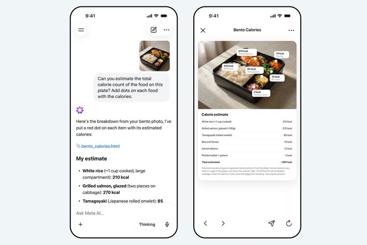 Ilustrasi tampilan mengakses model baru Muse Spark di chatbot MetaAI
