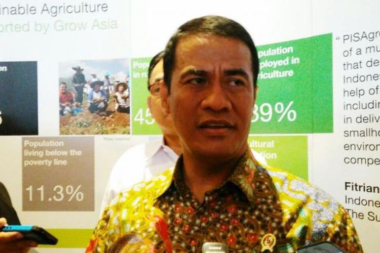 Menteri Pertanian Andi Amran Sulaiman saat Rakornas Kadin di Hotel Pullman, Jakarta, Senin (28/11/2016).