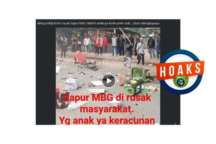 [VIDEO] Foto Ini Bukan Perusakan Dapur MBG di Mojokerto, Cek Faktanya