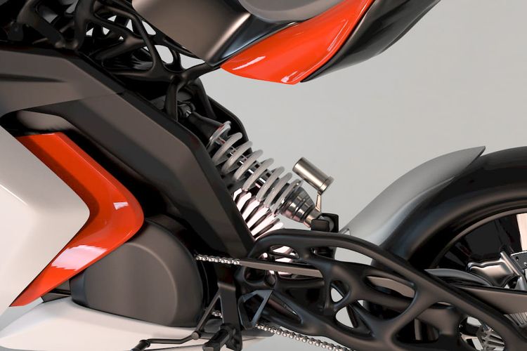 Desain konsep motor listrik KTM dari basis motor sport RC8