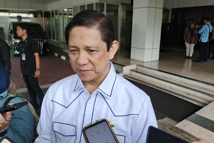 Sekretaris DPD Partai Golkar Jawa Barat, MQ Iswara saat berada di Kantor BPK Jabar, Jalan Mochammad Toha, Kota Bandung, Rabu (13/3/2025).