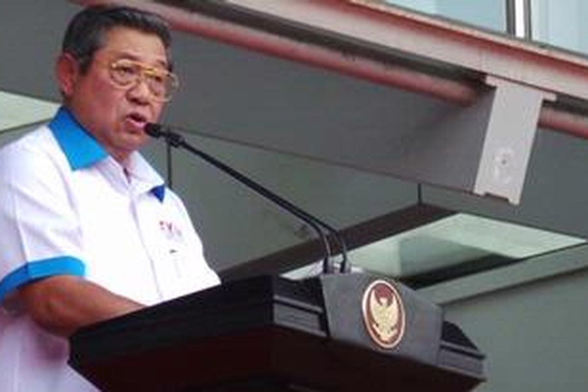 Presiden Susilo Bambang Yudhoyono membuka Gerakan Kewirausahaan Nasional 2013 di Gelora Bung Karno Jakarta, Senin (18/3/2013).