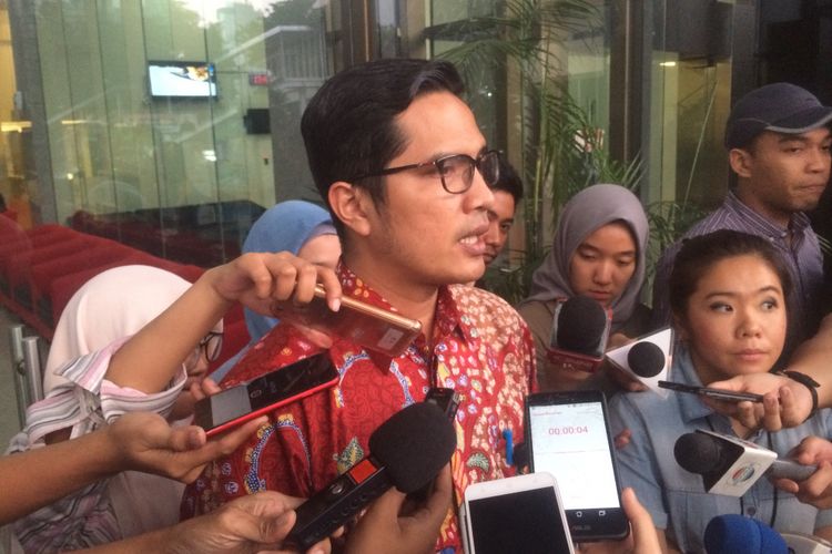 Juru Bicara Komisi Pemberantasan Korupsi (KPK) Febri Diansyah saat ditemui Gedung Merah Putih KPK, Jakarta, Kamis (12/7/2018).