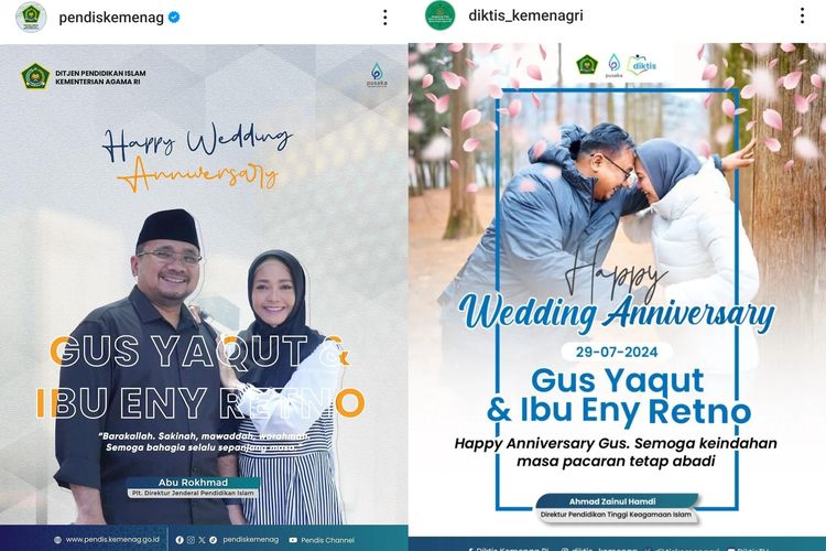 Ramai soal Ucapan HUT Pernikahan Menag di Akun Medsos Kemenag, Pengamat Politik: Spirit "Asal Bapak Senang"