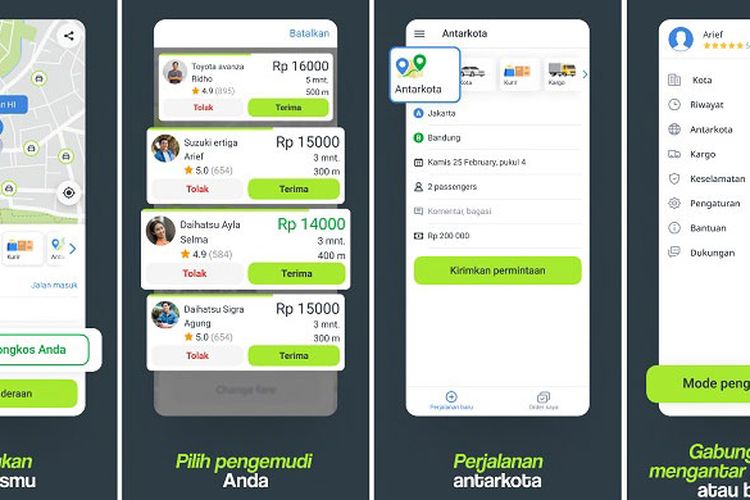 Penumpang dapat menegosiasikan tarif secara langsung dengan mitra inDrive. 


