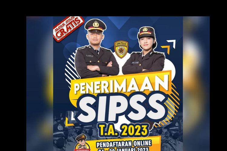 Penerimaan Polri SIPSS 2023 lulusan D4, S1, S2. 