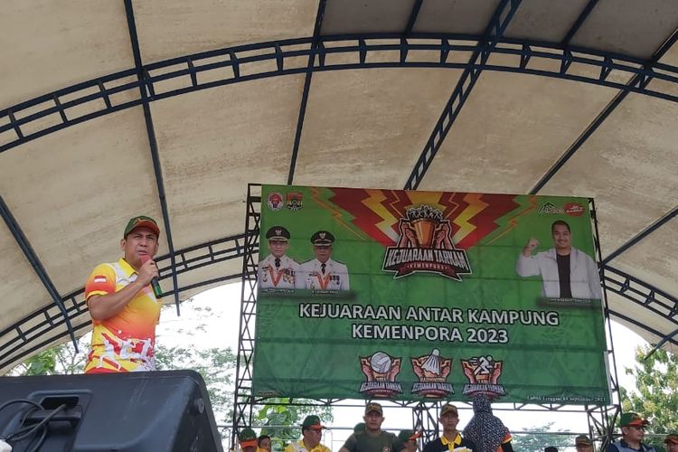 Pembukaan Kejuaraan Tarkam Kemenpora di Kota Lubuklinggau, Sumatera Selatan, yang berlangsung pada 7-8 September 2023 untuk cabor voli dan 14-16 September 2023 untuk bulu tangkis serta atletik. 