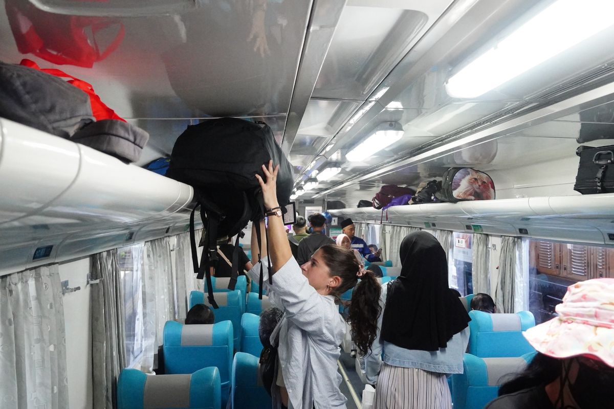 Ilustrasi Kereta Api Mutiara Timur 